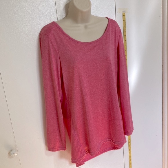 HANES SPORT Performance Pink Long Sleeve Hi Low Tunic NEW Womens Size Large - Picture 2 of 11